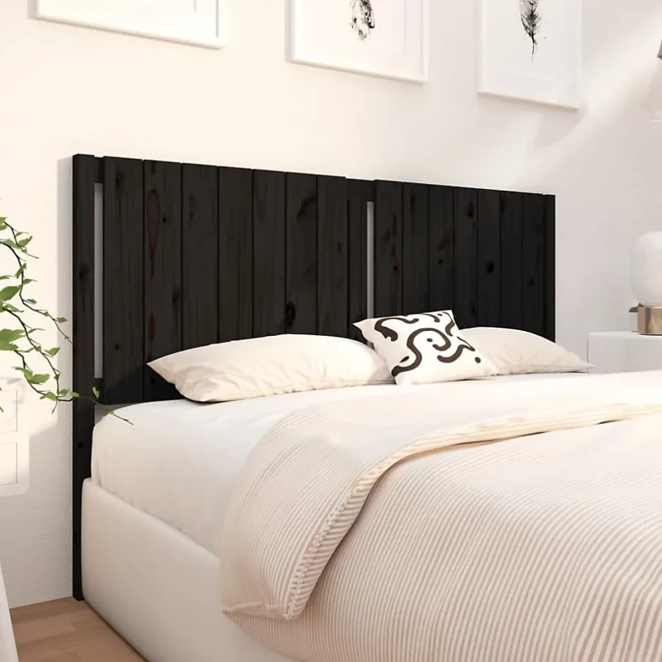 Vidaxl Tête de lit Noir 165,5x4x100 cm Bois massif de pin 818884 Sale
