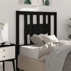 Vidaxl Tête de lit Noir 81x4x100 cm Bois massif de pin 818649 Outlet