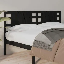 Vidaxl Tête de lit Noir 166x4x100 cm Bois massif de pin 818784 Best