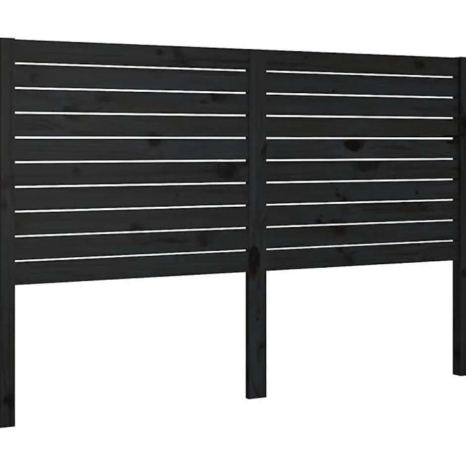 Vidaxl Tête de lit Noir 146x4x100 cm Bois massif de pin 819024 Best