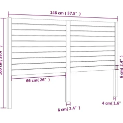 Vidaxl Tête de lit Noir 146x4x100 cm Bois massif de pin 819024 Best