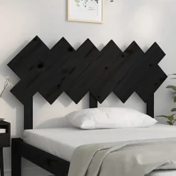 Vidaxl Tête de lit Noir 132x3x81 cm Bois massif de pin 819219 Hot
