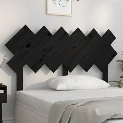Vidaxl Tête de lit Noir 132x3x81 cm Bois massif de pin 819219 Hot