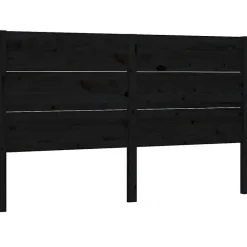 Vidaxl Tête de lit Noir 206x4x100 cm Bois massif de pin 818744 Clearance