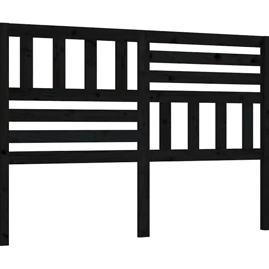 Vidaxl Tête de lit Noir 166x4x100 cm Bois massif de pin
