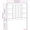 Vidaxl Tête de lit Noir 96x4x100 cm Bois massif de pin 817824 Discount
