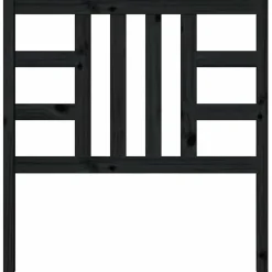 Vidaxl Tête de lit Noir 96x4x100 cm Bois massif de pin 817824 Discount