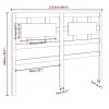 Vidaxl Tête de lit Noir 125,5x4x100 cm Bois massif de pin 818034 Discount
