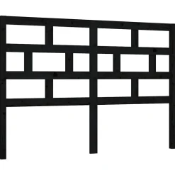 Vidaxl Tête de lit Noir 126x4x100 cm Bois massif de pin