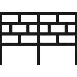 Vidaxl Tête de lit Noir 126x4x100 cm Bois massif de pin