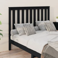 Vidaxl Tête de lit Noir 126x6x101 cm Bois massif de pin 818514 Discount
