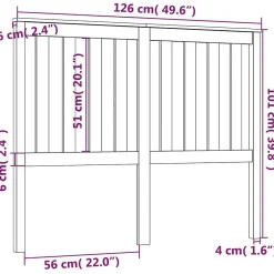 Vidaxl Tête de lit Noir 126x6x101 cm Bois massif de pin 818514 Discount