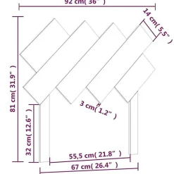 Vidaxl Tête de lit Noir 92x3x81 cm Bois massif de pin 819204