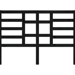 Vidaxl Tête de lit Noir 146x4x104 cm Bois massif de pin 818144