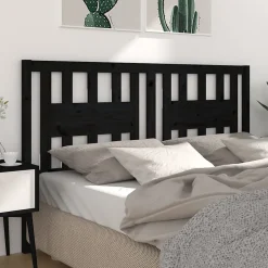 Vidaxl Tête de lit Noir 206x4x100 cm Bois massif de pin 818694 Discount