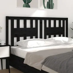 Vidaxl Tête de lit Noir 206x4x100 cm Bois massif de pin 818694 Discount