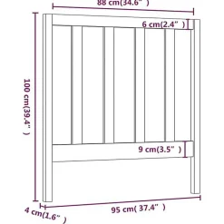 Vidaxl Tête de lit 95x4x100 cm Bois massif de pin822237 Sale