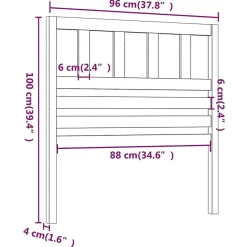 Vidaxl Tête de lit, 96x4x100 cm Bois massif de pin Online