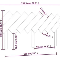 Vidaxl Tête de lit 159,5x3x80,5 cm Bois massif de pin 819230