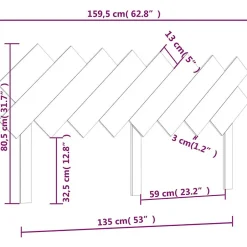 Vidaxl Tête de lit 159,5x3x80,5 cm Bois massif de pin 819230