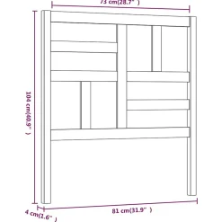 Vidaxl Tête de lit 81x4x104 cm Bois massif de pin 818165