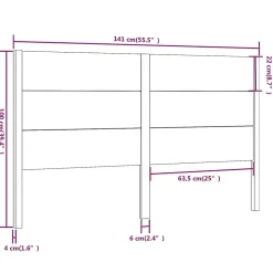 Vidaxl Tête de lit 141x4x100 cm Bois massif de pin 818715