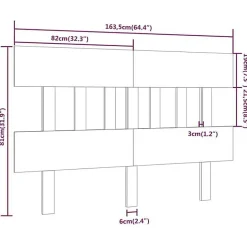Vidaxl Tête de lit 163,5x3x81 cm Bois massif de pin 819130 Clearance