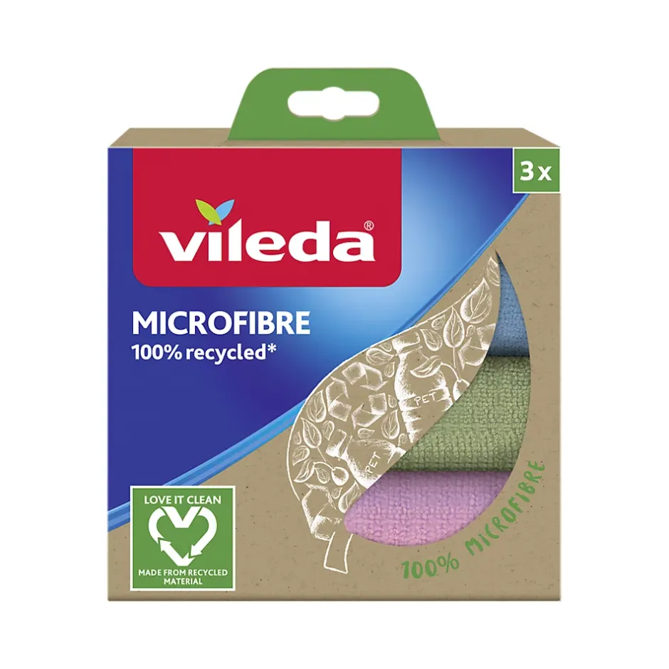Vileda - Pack de 6 - Lavette MF recyclée x3 Sale