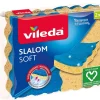 Vileda - Pack de 15 x 2 - Eponges en viscose Slalom Soft - 30 éponges