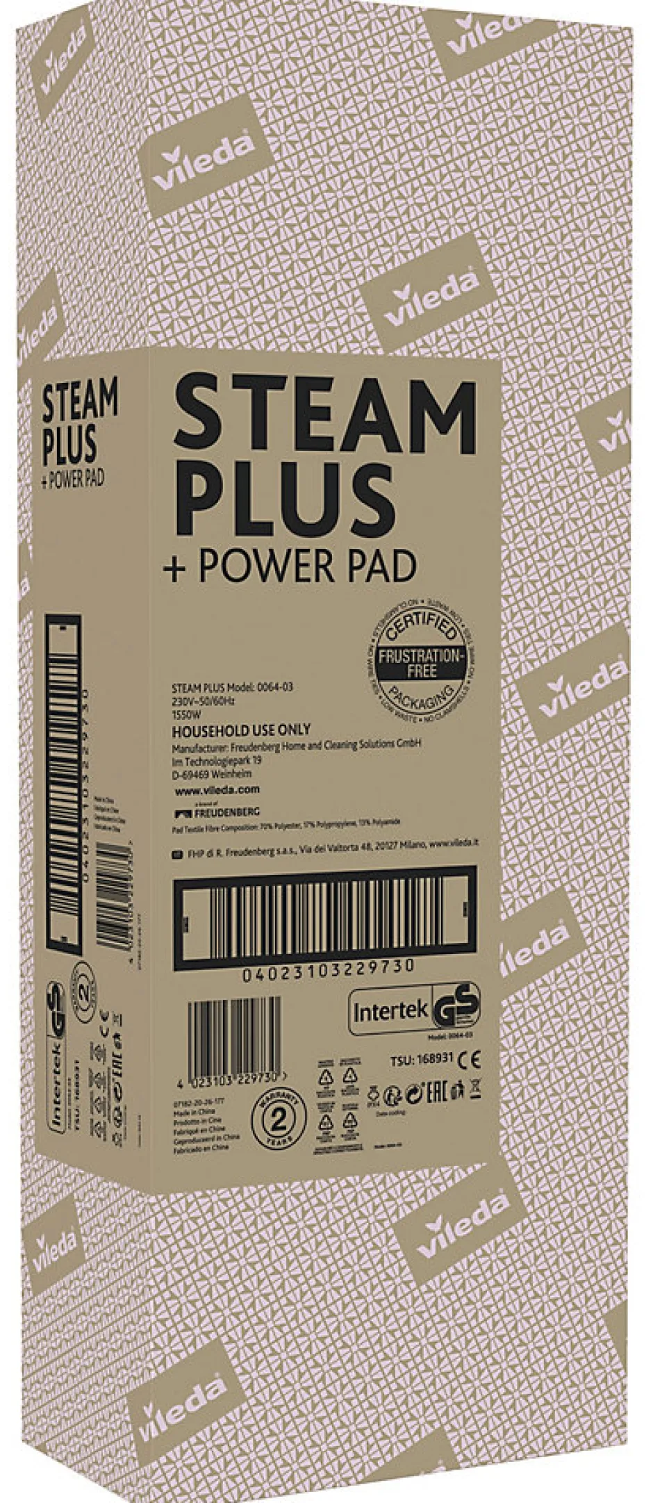 Vileda - Steam Plus Power Pad -