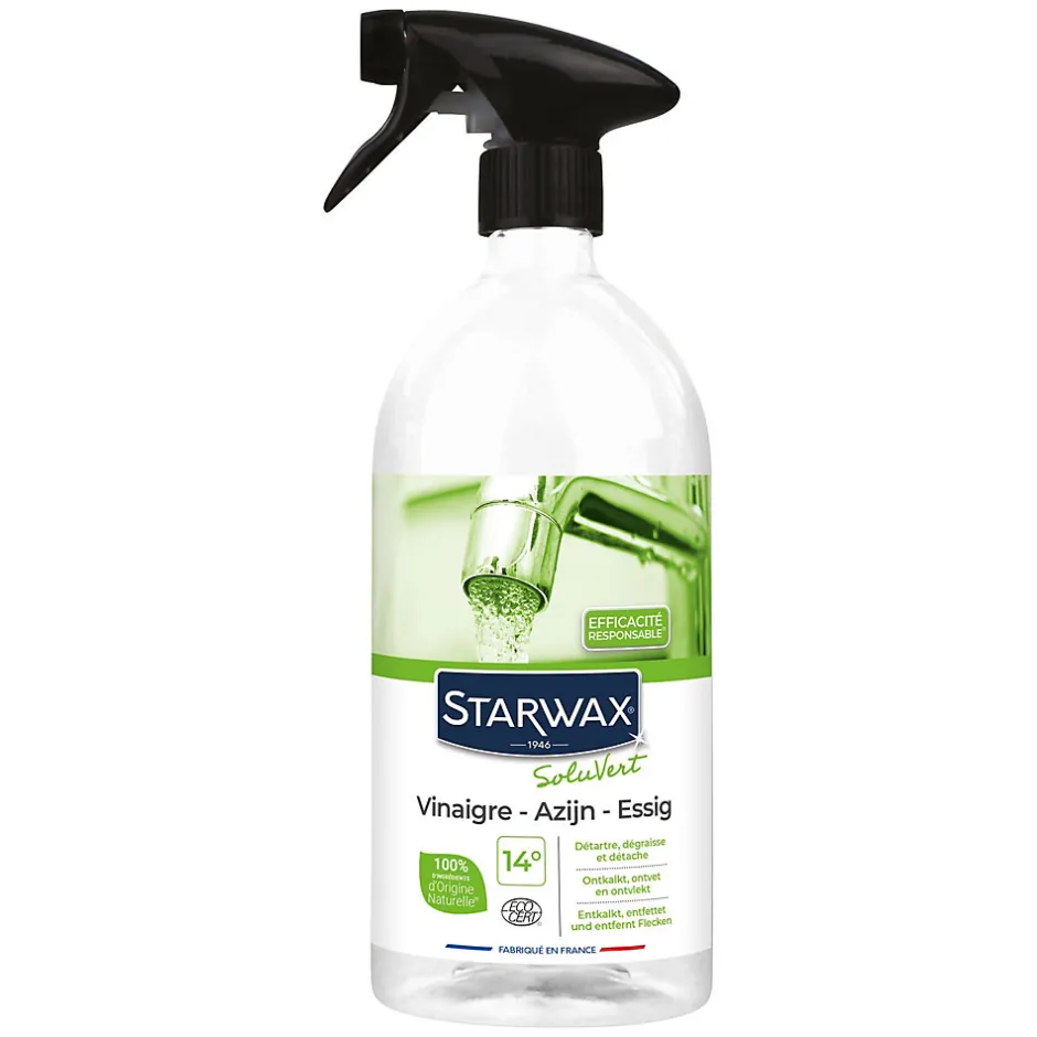 Starwax Vinaigre blanc détartrant pulvérisateur 14° 1L