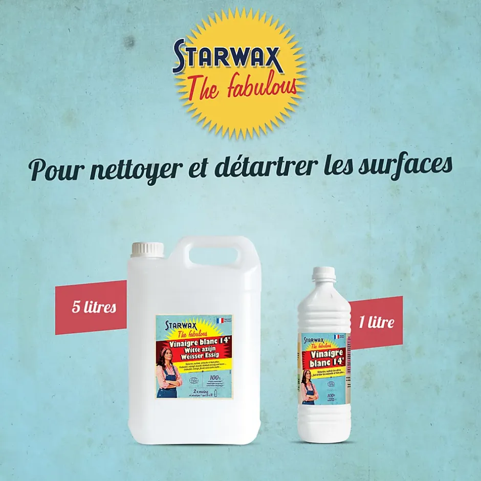 Starwax Fabulous Vinaigre blanc ménager 14° Fabulous 5L Hot