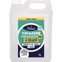 Phebus Vinaigre ménager à diluer 20° 5L New