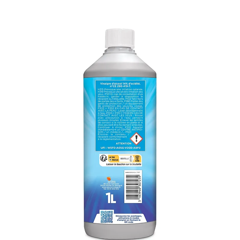 Onyx Vinaigre ménager gel concentration 14° bricolage 1L Best
