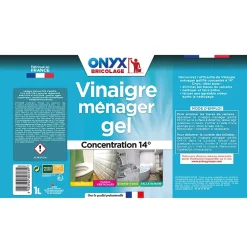 Onyx Vinaigre ménager gel concentration 14° bricolage 1L Best