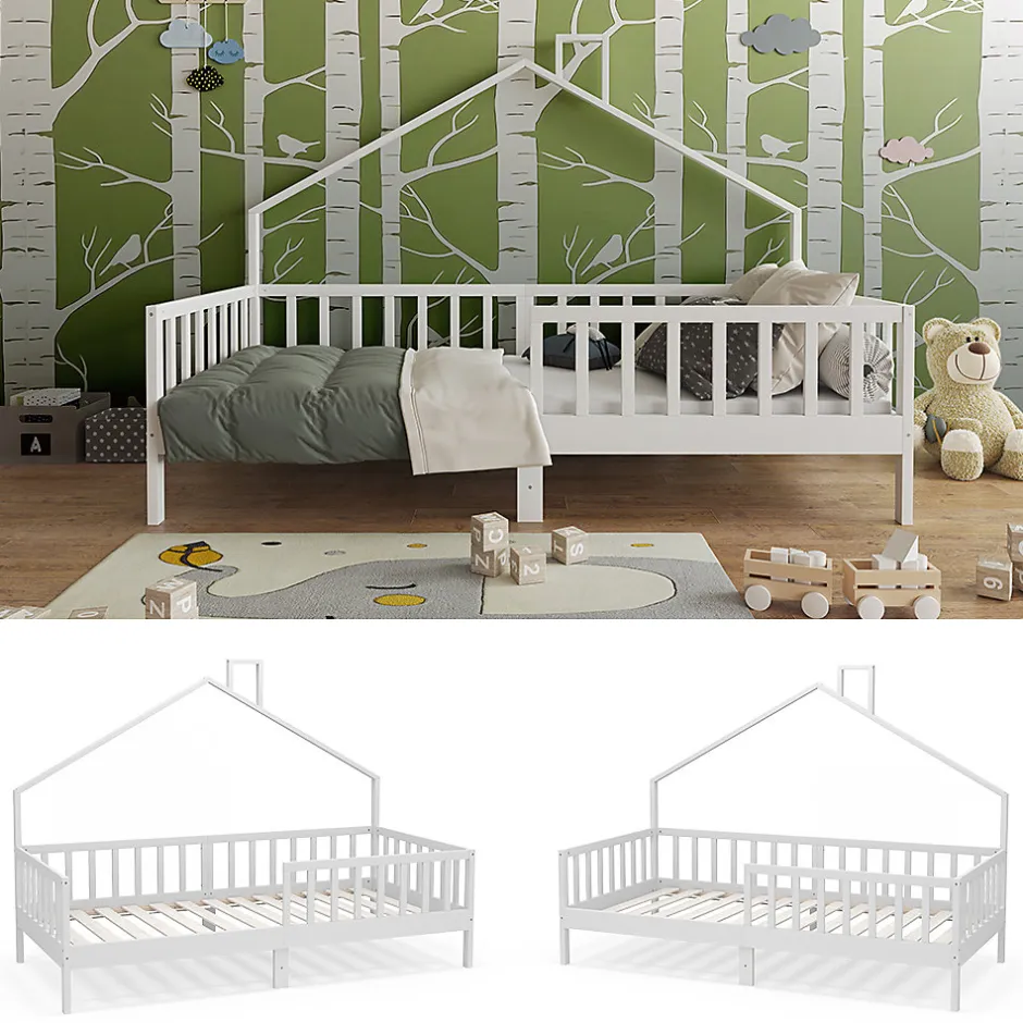 Enfant Vitalispa® Vitalispa Lit cabane Blanc 90x200 cm