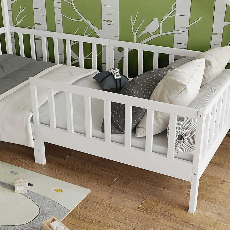 Enfant Vitalispa® Vitalispa Lit cabane Blanc 90x200 cm