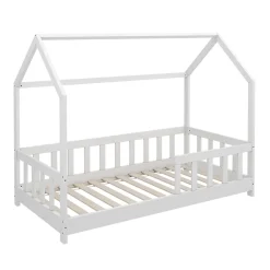Vitalispa® Vitalispa Lit cabane Blanc 80x160 cm avec protection anti-chute