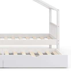 Vitalispa® Vitalispa Lit cabane Blanc 90x200 cm avec lit dappoint Online