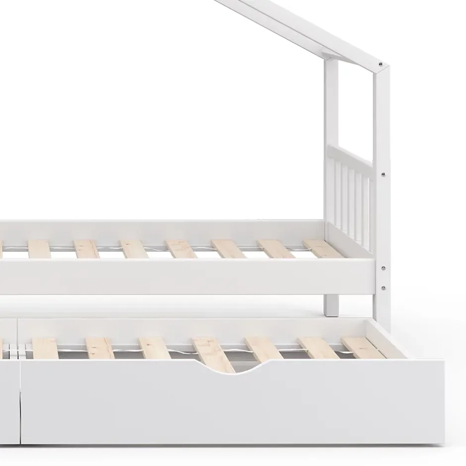 Vitalispa® Vitalispa Lit cabane Blanc 90x200 cm avec lit dappoint Online