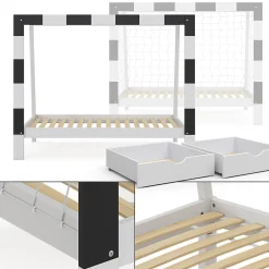 Enfant Vitalispa® Vitalispa Lit denfant Blanc 80x160 cm avec tiroir