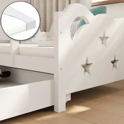 Vitalispa® Vitalispa Lit pour enfant Blanc 70x140 cm avec tiroir et matelas Online