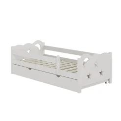 Vitalispa® Vitalispa Lit pour enfant Blanc 80x160 cm avec tiroir, sans matelas New