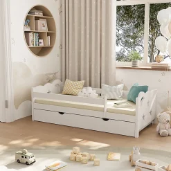 Vitalispa® Vitalispa Lit pour enfant Blanc 80x160 cm avec tiroir, sans matelas New