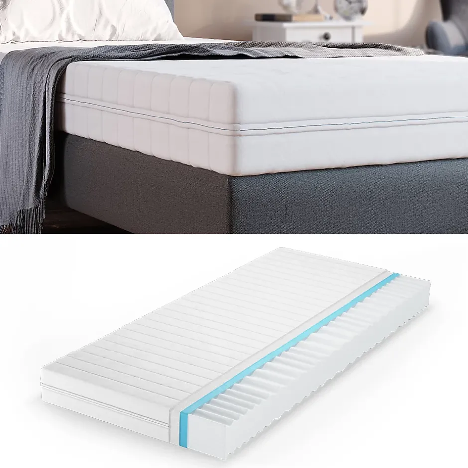 Vitalispa® Vitalispa Matelas en mousse froide Blanc 100x200cm H3 degré de dureté, 7 zones