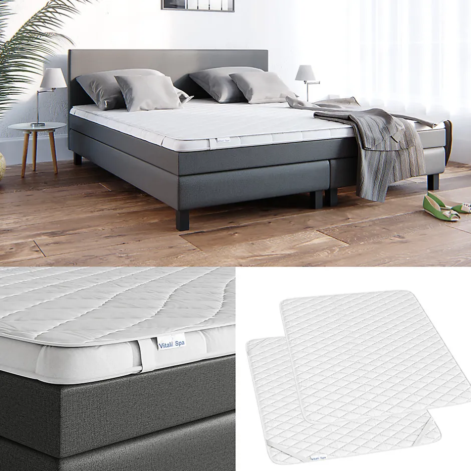 Vitalispa® Vitalispa Protège-matelas Blanc 160x200cm Surpiqûre