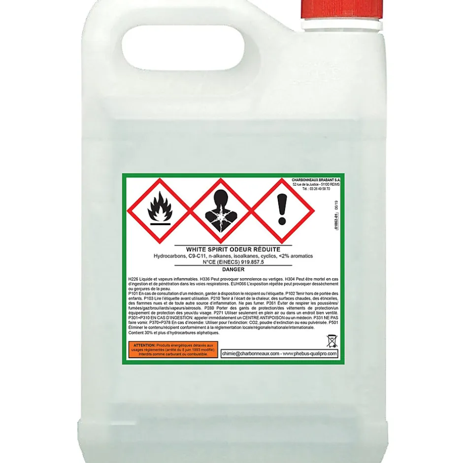 Phebus White spirit odeur réduite Phébus 5L